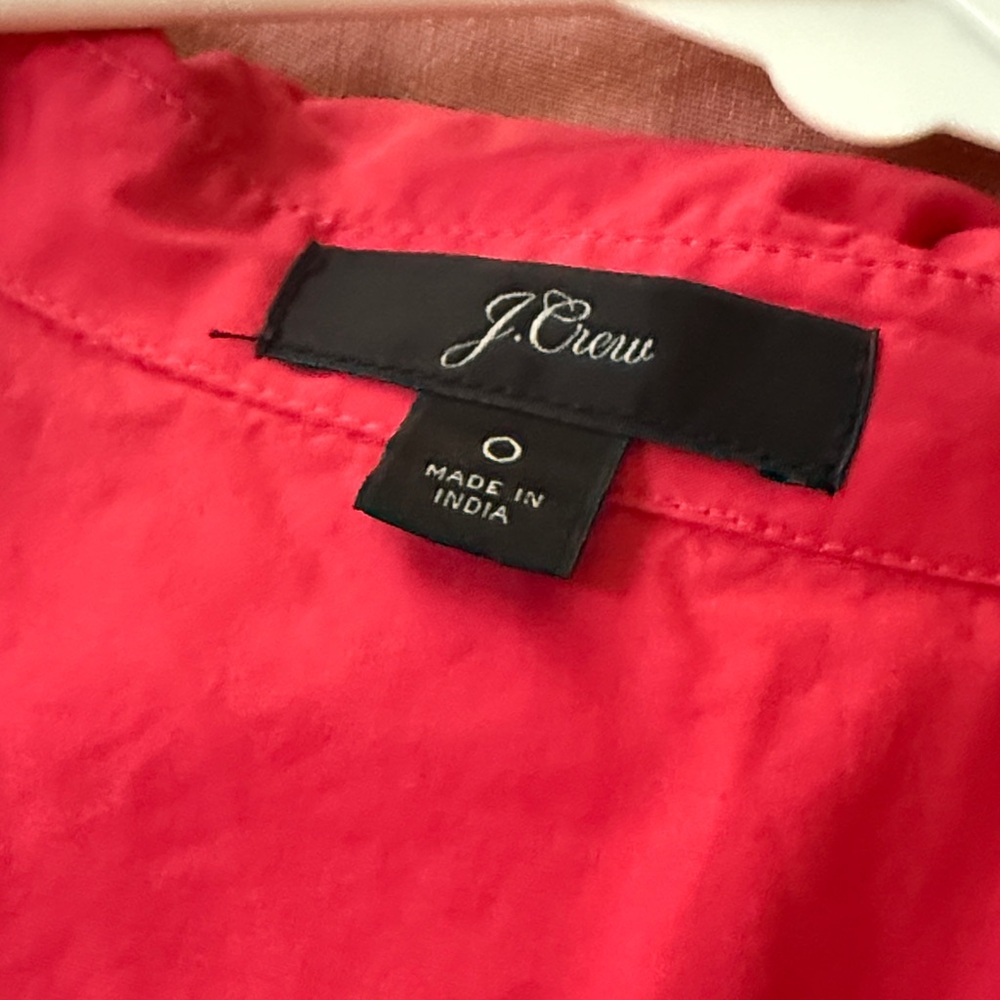 J. Crew Deep Pink Shirt Dress